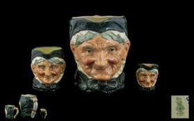 Trio of Royal Doulton Toby Jugs 'Granny' comprising large Toby Jug 6" tall,