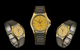 Zenith Port Royal Gold Tone and Steel Slim-fold Wrist Watch,