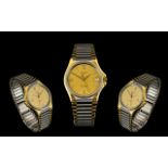 Zenith Port Royal Gold Tone and Steel Slim-fold Wrist Watch,
