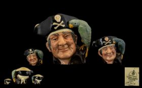 Collection of Three Royal Doulton Toby Jugs 'Long John Silver' comprising a large toby jug 8" tall,