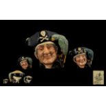 Collection of Three Royal Doulton Toby Jugs 'Long John Silver' comprising a large toby jug 8" tall,