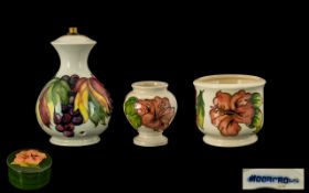 Moorcroft - A Small Collection of Modern Tubelined Pieces ( 4 ) In Total. Various Shape / Size.