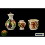 Moorcroft - A Small Collection of Modern Tubelined Pieces ( 4 ) In Total. Various Shape / Size.