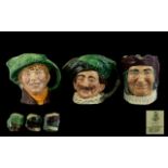 Three Royal Doulton Toby Jugs comprising 'Arriet' Vintage Large Royal Doulton Character Jug,