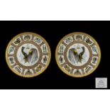 Pair of Goebel China Traditions Plates from an original work of art by Laszlo Ispanky, Nos. 3354 &