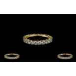 Ladies 18ct Gold Diamond Set Full Eternity Ring, Set with over 2.