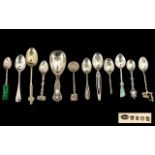 A Small But Excellent Collection of Old and Vintage Silver and Silver Plated Small Spoons ( 11 )