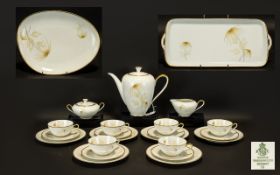 German Bavaria 'Tirschenreuth' Tea Service comprising a Tea Pot, Lidded Sugar Bowl, Milk Jug,