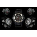 Casio - Awg - M1OO - 1AER G. Shock Multi Dial - Steel and Black Rubber Wrist Watch.