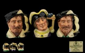 Royal Doulton Collection of Hand Painted Special Edition and Numbered Large Character Jugs ( 3 ) In