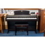 Yamaha Electric Piano Clavinova CLP-130 with matching footstool.