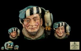 A Collection of Three Royal Doulton 'The Falconer' Toby Jugs comprising large Toby Jug No.