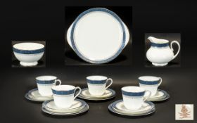 Royal Doulton 'Sherbrooke' Part Tea Set comnprising five cups, six saucers,