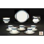 Royal Doulton 'Sherbrooke' Part Tea Set comnprising five cups, six saucers,