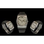 Omega - Constellation Mega Quartz 32 KHZ Steel Wrist Watch with Date-Day Display.