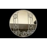 Rennie McIntosh Style Circular Mirror 16 inches in diameter.