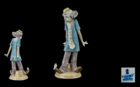 Lladro Handmade and Hand Painted Porcelain Figure ' Circus Clown ' Circus Days.