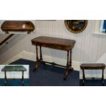 Victorian Period Superb Mahogany Inlaid Topped Card Table of rectangular shape the moulded bow ended