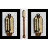Victorian Period Oak Stick Barometer, Marked Wilson of Penrith. Please Study Photos. 36 Inches -