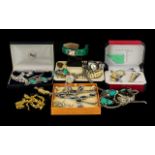 Mixed Collection Of Costume Jewellery, Paste Set Necklaces, Brooches,