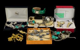 Mixed Collection Of Costume Jewellery, Paste Set Necklaces, Brooches,