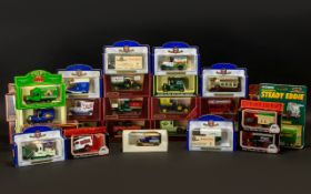 Collection of Matchbox and Lledo Vintage Vans.