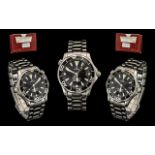 Omega Seamaster Professional 300/1000 m Chronograph Steel Gents Wrist Watch, Black Dial,