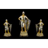 Giuseppe Vasari Large and Impressive Ltd, Numbered and Signed Gilt Bronze Figure. c.1970's.