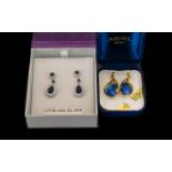 Two Pairs of Dress Earrings - one pair Ariki 22ct gold plated Shell earrings for pierced ears,
