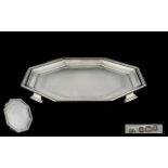 Art Deco Period Superior Quality Sterling Silver Octagonal Shaped Footed Tray - From the 1930's and