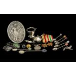 A Mixed Lot of Oddments and Collectables to include three WW2 medals,