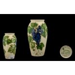 Moorcroft Collectors Club 1987 Exclusive Tune lined Vase ' Grape Vine ' Design.