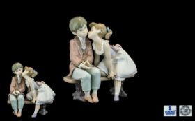 Lladro - Society Club 1985 - 1995 Anniversary Hand Painted Porcelain Figure Group ' Ten and