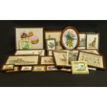 A Collection of Tapestry Framed Pictures to include eight (8) Scottish castle tapestries including