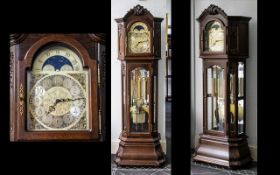 A Superb Quality Chain Driven Mahogany 8 Day Long Case Clock triple chime movement Whittingham,