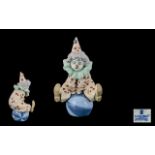 Lladro Handmade and Hand Painted Porcelain Figure ' Circus Clown ' Having a Ball. Model No 5813.