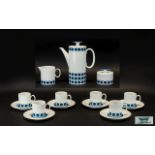 Thomas Germany 1960's Ceramic Coffee Service Eight piece service comprising coffee pot,