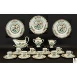 Wedgwood 'Kutani Crane' Bone China Part Tea/Dinner Service comprising a Gravy Boat and Stand,