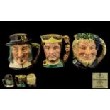 Royal Doulton Hand Painted Collection of Large Character Jugs ( 3 ) In Total.