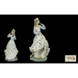 Nao by Lladro Hand Painted Porcelain Figure of Graceful Form ' Flamingo Dancer. Issued 1992.