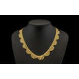 A Superb Quality Ladies 9ct Gold 1960's Panther Design Necklace of Excellent Form. c.1960's.
