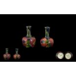 William Moorcroft - Nice Quality Signed Bud Vases ( 2 ) Both of Small Proportions, Excellent