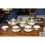 Noritaki Part Tea Service Nine Pieces To Include a Teapot, Milk Jug,