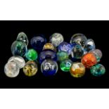 Collection of Glass Paper Weights 21 in total, to include Edinburgh crystal,