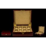 Hillwood - London Delux Version Polished Rosewood Lidded Watch Box with Storage for 8 Watches with