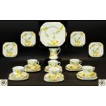 'Phoenix' Bone China Part Tea Set comprising six tea cups, six saucers, six sandwich/cake plates,