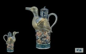 An Early 20thC Japanese Kutani Bird and Floral Design Saki/Teapot.