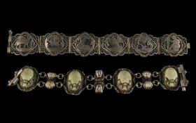 Two Silver Egyptian Bracelets in Continental Silver of attractive form.