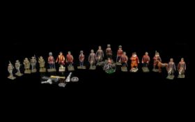 Military Scottish & English Interest. A Good Quantity of Metal Vintage Military Figures, Which