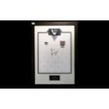 Football Interest Paul Gascoigne Signed Framed Umbro shirt 'Italia 90' housed in box frame with